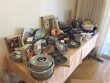 Collection of Bake Ware, Muffin Pans, Cake Forms, Jello Molds, Baking Tools, Stainless Bowls and Much Much More!