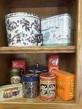Collection of Vintage Decorative Cans