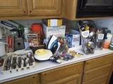 Collection of Kitchen Households, Utensils, Flatware, Cooking Items
