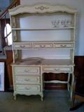 French provincial desk w/bookcase top