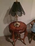 small side table and lamp
