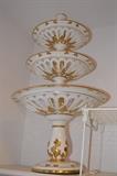 Porcelain and Guilded 14kt Gold three tiered dessert tray