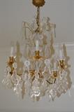 French Maison Baccarat Louis XV Style Ormolu and Crystal Small Chandelier