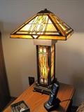 Tiffany style mission lamp.  