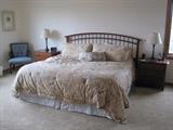 Thomasville King size bed with matching night stands.