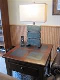 End tables and lamps.
