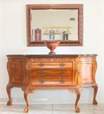 The console and vase sold, but the mirror is still available.