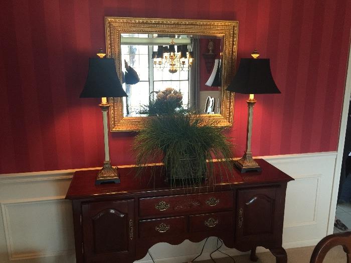 Early American Buffet table, goes with or without dining room set.