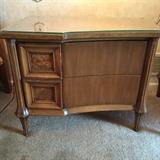 pair mid-century bedside tables