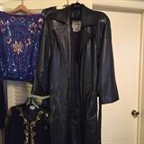 Saks leather coat