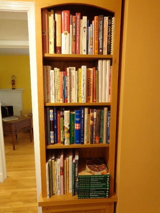 did I mention books?  Oh, these are just the cook books.  Well, some of them at least. And yes, there are more books upstairs...