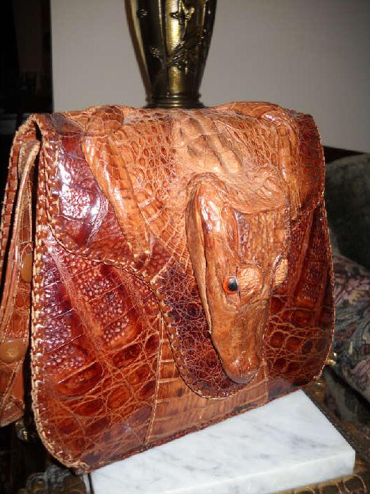 real alligator handbag