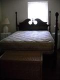 beautiful four poster bed, with mattress