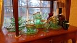 Lovely gold-edge depression glass tea set