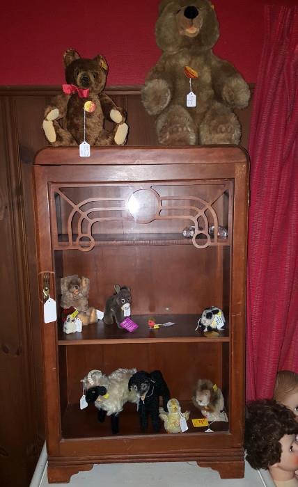 Darling music cabinet (sold separately from the vintage Steiff animals...but we could make a deal)