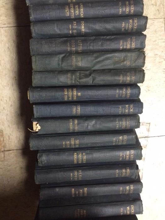 part of the set of 25 antique dickens books