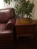 leather top side tables