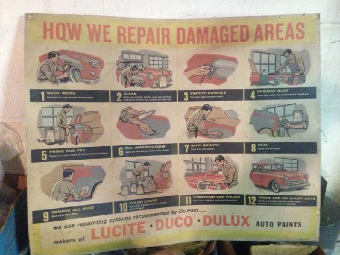 1950's Dupont Auto Care Poster