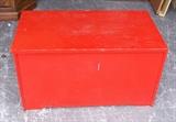 Red Wooden Toy Box or Fire Wood Box