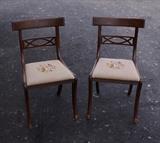 Mahogany Needle Point Chairs