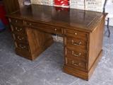 Sligh Leather Top Oak Desk