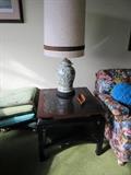ASIAN SIDE TABLE / ASIAN LAMP