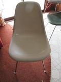 HERMAN MILLER MOLDED CHAIRS / WHITE, TAN. ORANGE, GREEN, BLACK, YELLOW.