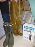 WADERS SEVERAL PAIRS/ RUBBER BOOTS