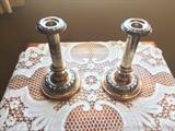 Antique Sheffield plate candlesticks, circa 1815-20