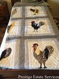Rooster Chicken quilt