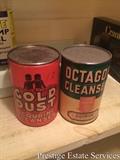 Vintage, unopened, Gold Dust Scouring Cleanser and Octagon Cleanser