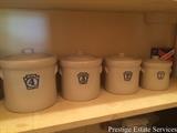 Pfaltzgraff crock canisters