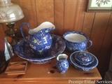 Antique Copeland Spode England pitcher basin set