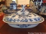 Meissen blue onion bowl with lid