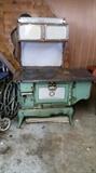 KALAMAZOO Prince Wood / Coal Cooking Stove in mint green
