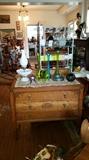Antique Oak 3 drawer Sideboard / Dresser