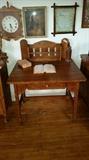Turn of the Century Oak slant top writing desk