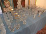CRYSTAL GLASSWARE SETS.