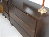 5 1/2 FOOT FABULOUS LOW BOY DARK WOOD STAIN MAPLE DRESSER

CONANT BALL DESIGNER