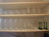 NICE TRADITIONAL GLASSWARE & STEMWARE, SOME CRYSTAL