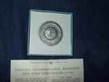 heavy silver world's fair medallion 
