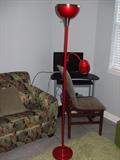 red floor lamp