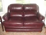 matching leather loveseat