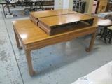 BAKER FURNITURE DINING TABLE AND 2 LEAVES