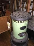 old porcelain coal stove