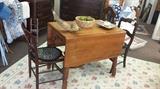 drop leaf maple table and chairs