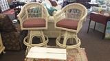 Henry Link Rattan high chairs
