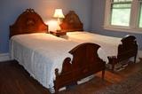 Matching antique headboard/footboards