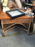 End table wicker 