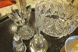 Waterford Bowl, Orrefors Bowl, Crystal Perfume bottles